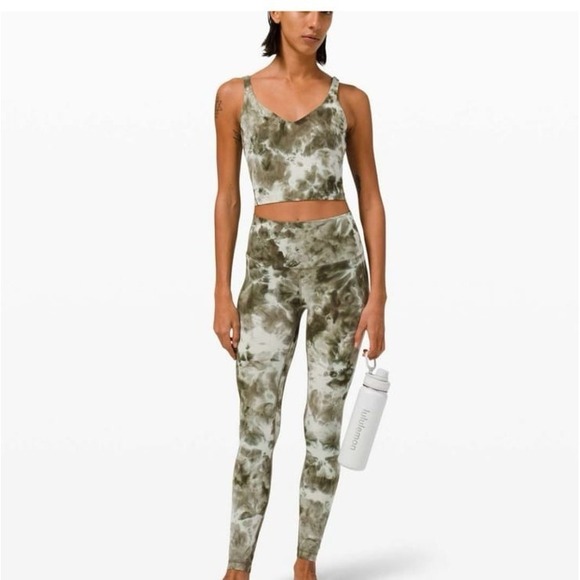 lululemon Align High-Rise Pant size 8 women's green diamond dye leggings - Picture 1 of 12